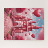 Rotes und rosa Schloss Puzzle (Horizontal)