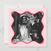 Rotes und rosa Valentinin-Brautparty Dankeskarte (Rückseite)