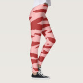 Rotes und rosa Zebra-Wildtiermuster Leggings (Rechts)