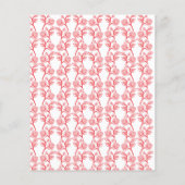 Rotes und rosafarbenes Packpapier mit wiederholend Flyer (Hinten)