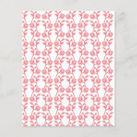 Rotes und rosafarbenes Packpapier mit wiederholend Flyer (Vorne)