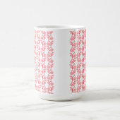 Rotes und rosafarbenes Packpapier mit wiederholend Kaffeetasse (Mittel)