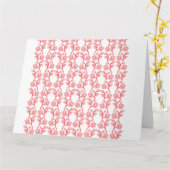 Rotes und rosafarbenes Packpapier mit wiederholend Karte (Gelbe Blume)