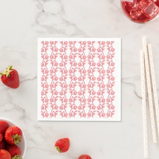 Rotes und rosafarbenes Packpapier mit wiederholend Serviette (Beispiel)