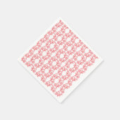Rotes und rosafarbenes Packpapier mit wiederholend Serviette (Ecke)