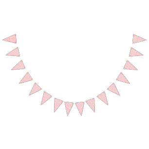 Rotes und rosafarbenes Packpapier mit wiederholend Wimpelkette