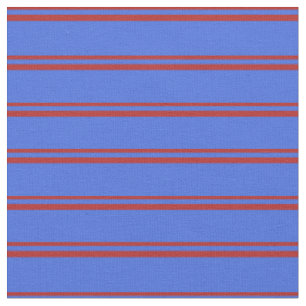 Rotes und Royal Blue Muster der Streifen Stoff
