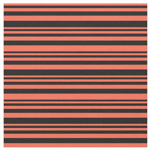Rotes und schwarz gefärbtes Muster der Streifen Stoff (Nahaufnahme)