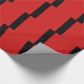 Rotes und schwarz gestreiftes Geschenkpapier (Ecke)