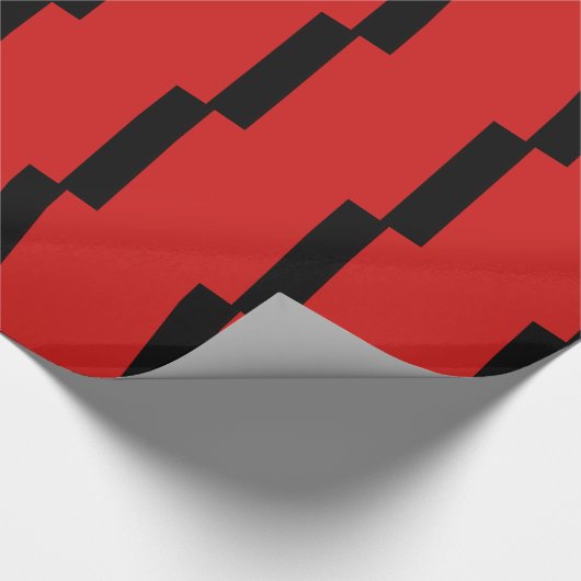 Rotes und schwarz gestreiftes Geschenkpapier (Ecke)