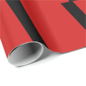 Rotes und schwarz gestreiftes Geschenkpapier (Rolleneckpunkt)
