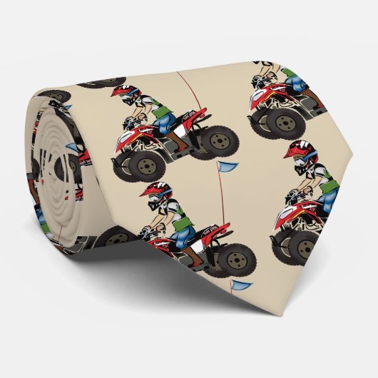 Rotes und schwarzes ATV Kind Krawatte (Gerollt)