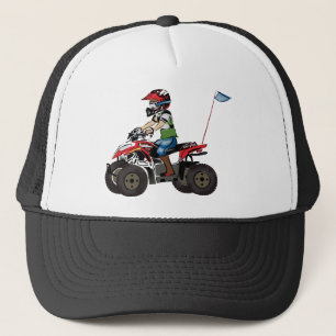 Rotes und schwarzes ATV Kind Truckerkappe