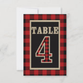 Rotes und Schwarzes Buffalo Kariert Rustikale Tisc Einladung (Vorderseite)