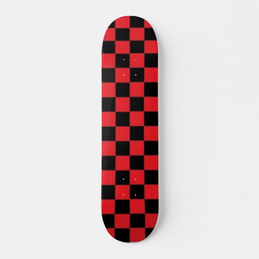 Rotes und schwarzes Checkerd Skateboard (Vorne)