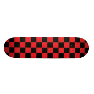 Rotes und schwarzes Checkerd Skateboard