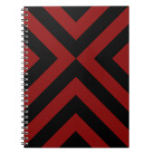 Rotes und schwarzes Chevronen-Notebook Notizblock (Vorderseite)