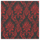Rotes und schwarzes Damast-Druck-Gewebe Stoff (Nahaufnahme)