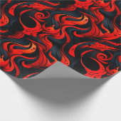 Rotes und Schwarzes Design Geschenkpapier (Ecke)