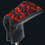 Rotes und Schwarzes Design Golf Headcover<br><div class="desc">Diese golfkopfbedeckung ist in rot und schwarz gehalten.</div>