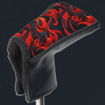 Rotes und Schwarzes Design Golf Headcover<br><div class="desc">Diese golfkopfbedeckung ist in rot und schwarz gehalten.</div>