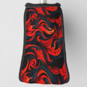 Rotes und Schwarzes Design Golf Headcover (Rotieren 90)