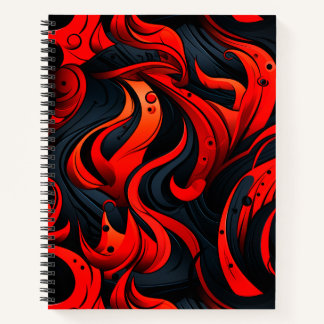 Rotes und Schwarzes Design Notizblock