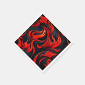 Rotes und Schwarzes Design Serviette (Ecke)