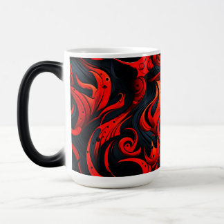 Rotes und Schwarzes Design Verwandlungstasse