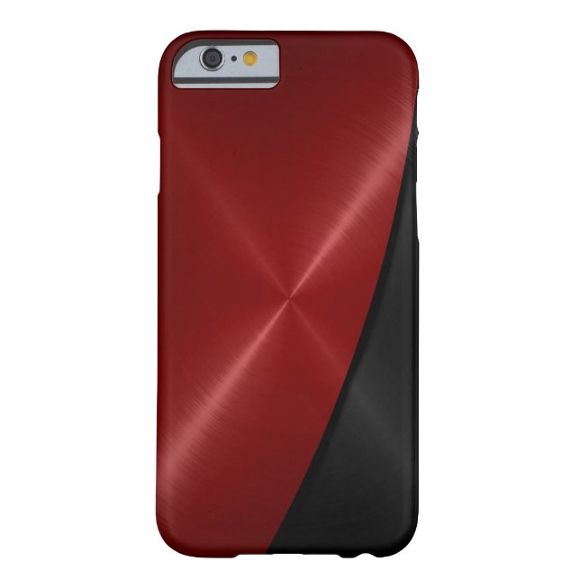 Rotes und schwarzes Edelstahl-Metall Case-Mate iPhone Hülle (Rückseite)