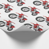 Rotes und schwarzes/Enduro Motorrad nicht für den Geschenkpapier (Ecke)