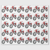 Rotes und schwarzes/Enduro Motorrad nicht für den Geschenkpapier (Flach)