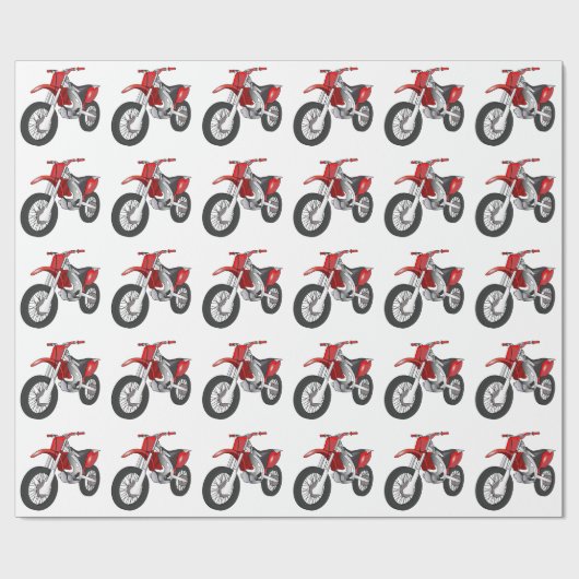 Rotes und schwarzes/Enduro Motorrad nicht für den Geschenkpapier (Flach)