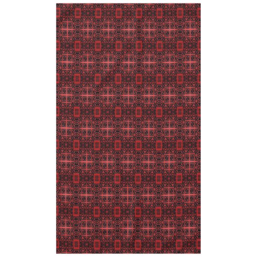 Rotes und Schwarzes Geometrisches Design Tischdecke (Vorderseite)