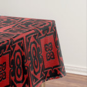 Rotes und Schwarzes Geometrisches Design Tischdecke (Beispiel)