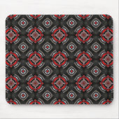 Rotes und Schwarzes geometrisches Muster Mousepad (Vorne)