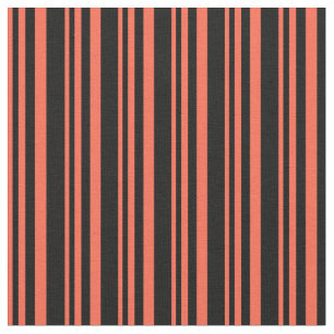Rotes und schwarzes/gestreiftes Muster Stoff
