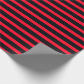 Rotes und schwarzes gewebtes Streifenpapier Geschenkpapier (Ecke)