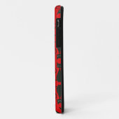 Rotes und schwarzes Goth Katzen-Muster Case-Mate iPhone Hülle (Hinten/Links)