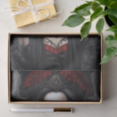 Rotes und schwarzes Goth Vampire Queen Decoupage P Seidenpapier (Geschenk)