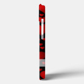 Rotes und schwarzes Herzmuster Case-Mate iPhone Hülle (Rückseite / Links)
