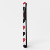 Rotes und schwarzes Herzmuster Case-Mate iPhone Hülle (Hinten/Links)