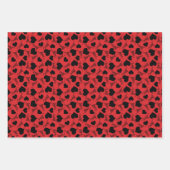 Rotes und schwarzes Herzmuster für Valentinin Geschenkpapier Set (Vorderseite 3)