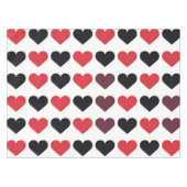 Rotes und schwarzes Herzmuster Tischdecke (Vorderseite (Horizontal))