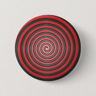 Rotes und schwarzes hypnotisches gewundenes Button