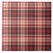 Rotes und schwarzes kariertes Muster Fliese (Vorderseite)