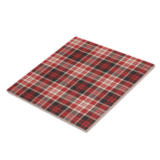 Rotes und schwarzes kariertes Muster Fliese (Seite)