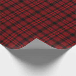 Rotes und schwarzes kariertes Muster Geschenkpapier