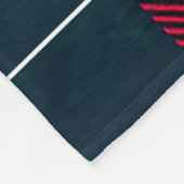 Rotes und schwarzes Karo mit personalisiertem Name Fleecedecke (Ecke)