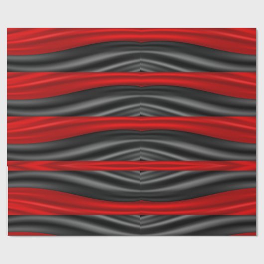 Rotes und schwarzes langes Muster Geschenkpapier (Flach)